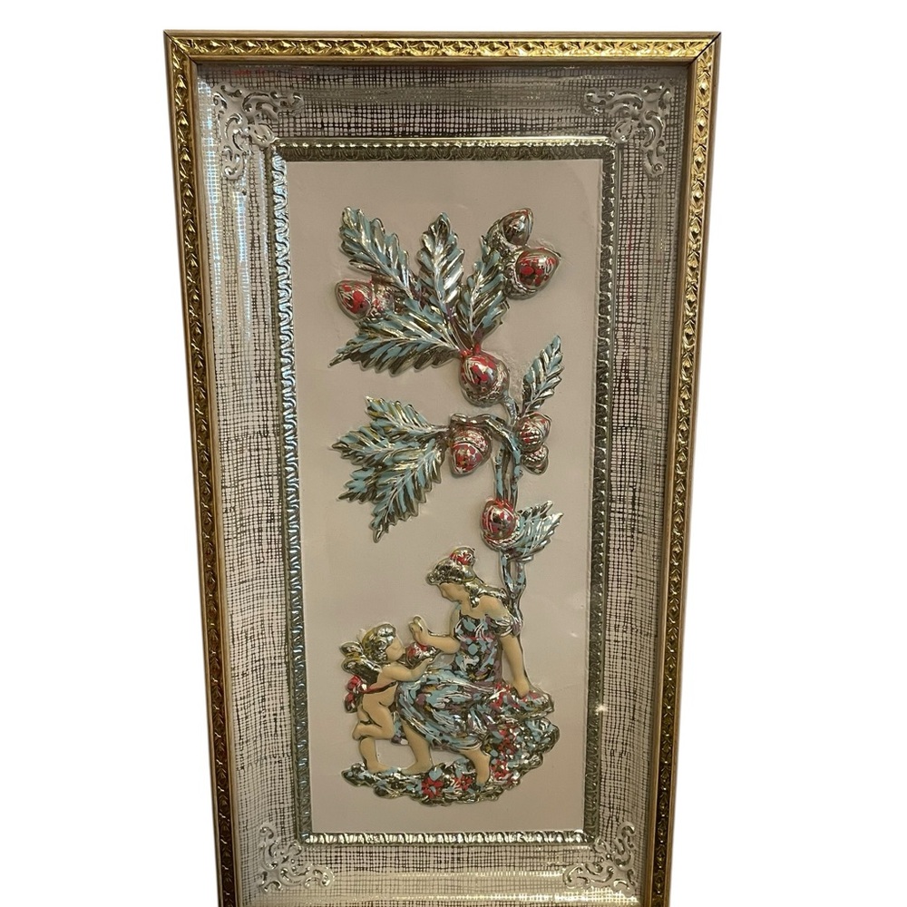 Metalcraft Dimension III Four Seasons Autumn 3D Wall Art Gold Frame 7025 Vintage